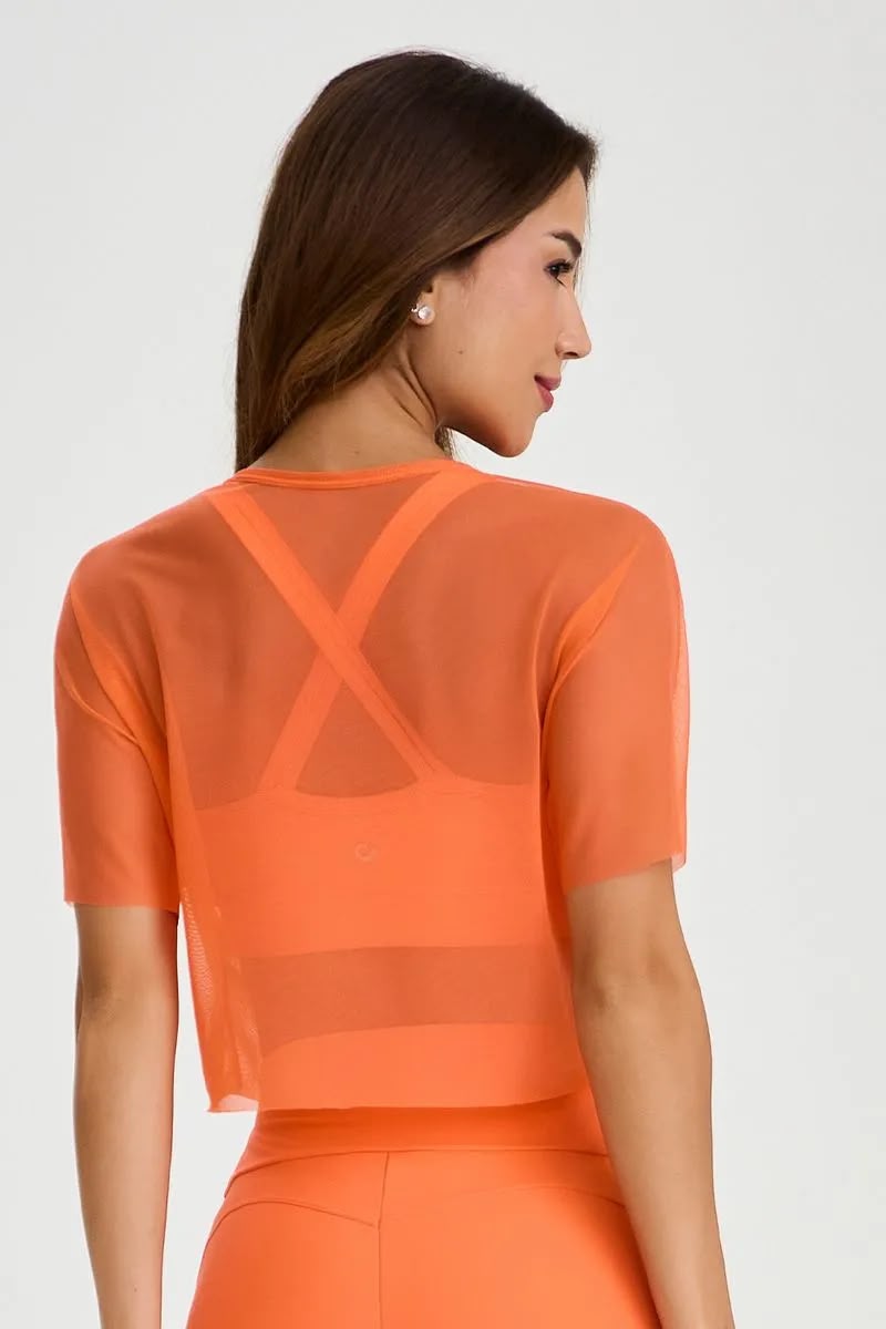 Cropped Tule Caju Brasil