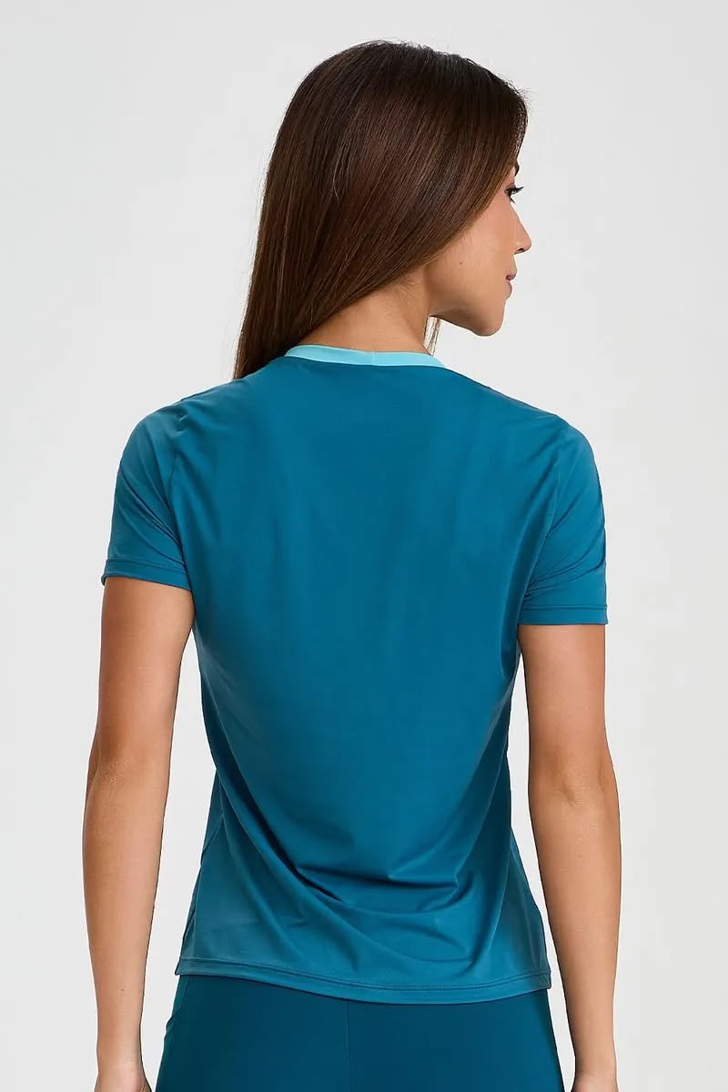 Blusa Color Block com Proteção Solar Caju Brasil