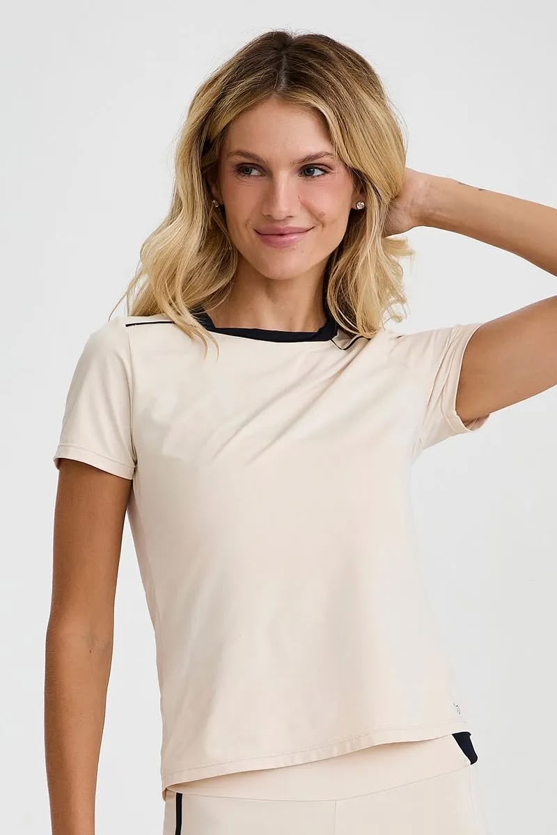 Blusa Color Block com Proteção Solar Caju Brasil