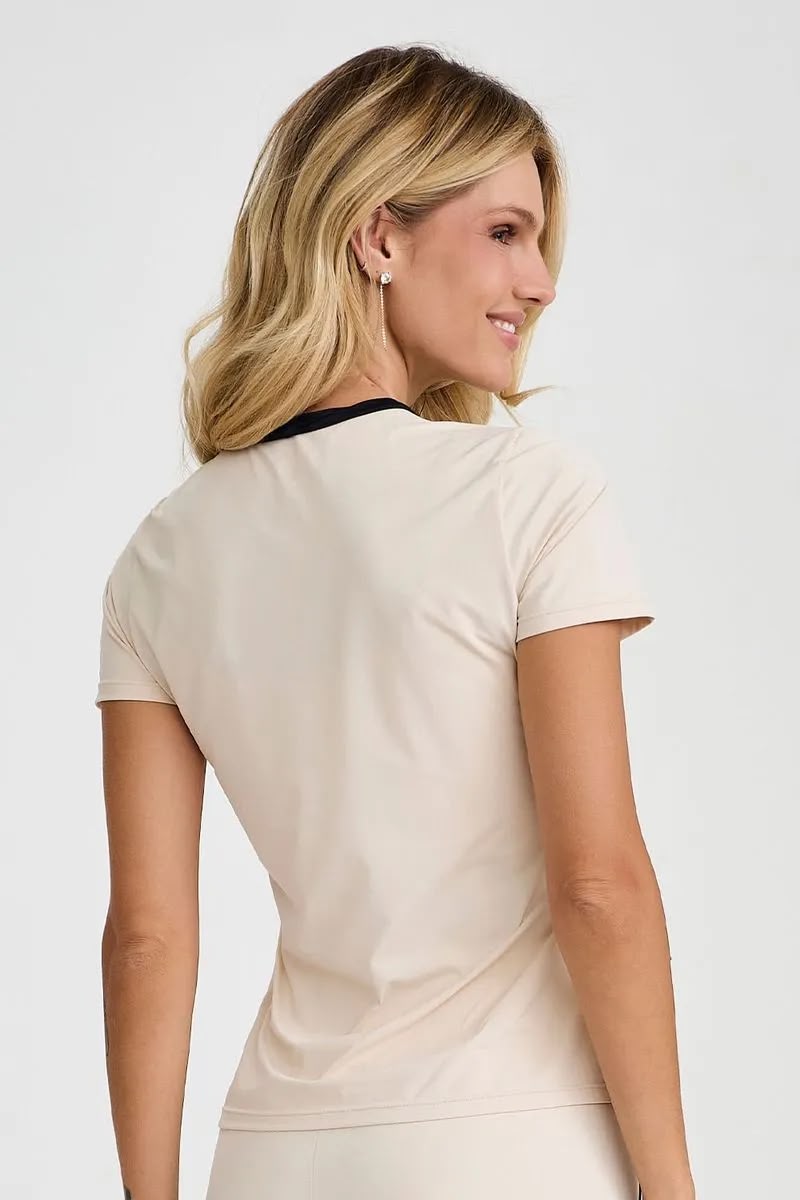 Blusa Color Block com Proteção Solar Caju Brasil